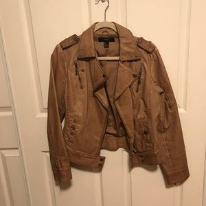 Brown leather jacket